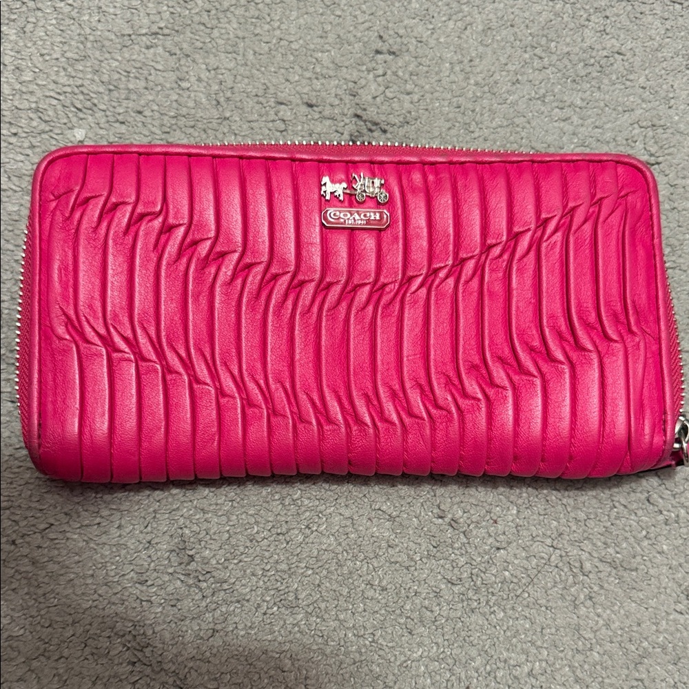 Coach Fuchsia Quilted Women's Wallet